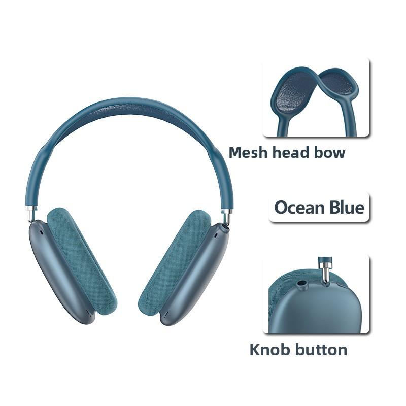 Bluetooth 5.4 Headset Mesh Head Bow True Wireless Knob Keys Music
