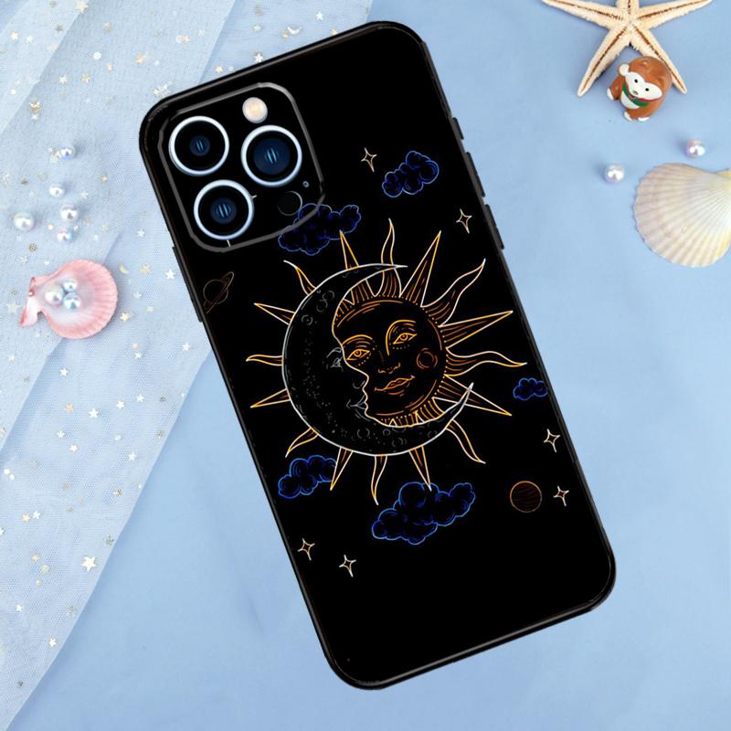 Sun and Moon Case For iPhone 17 Pro Max16 15 14 13 11 12 Pro Max Plus 12 13 Mini 16e 17 Air Back Cover