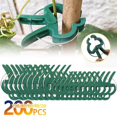 20-200PCS S/L Garden Vine Strapping Clips  Plant Bundled Buckle Ring Holder  Tomato Garden Plant Stand Tool Garden Decoration