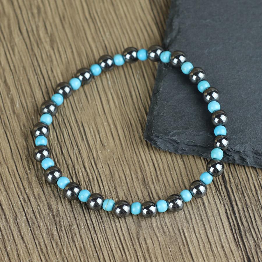 Noter 7 Types Of Stone Bracelets Men Tiger Eyes Lava Howlite Beads Hematite Meditation Healing Braslet Boyfriend Wrist Jewelry