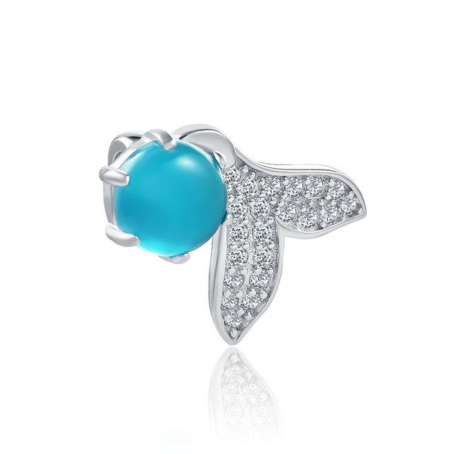 New Bluw Lake Angel Wing Globe Purple Green Clip Ocean Diy Beads Fit Charms Silver 925 Original Jewerly Bracelet