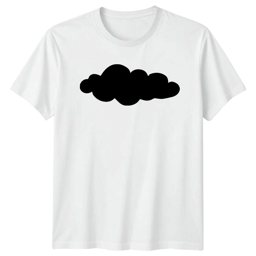 Just A Cloud Shape Outline T-Shirt Minimalist Art Weather Novelty