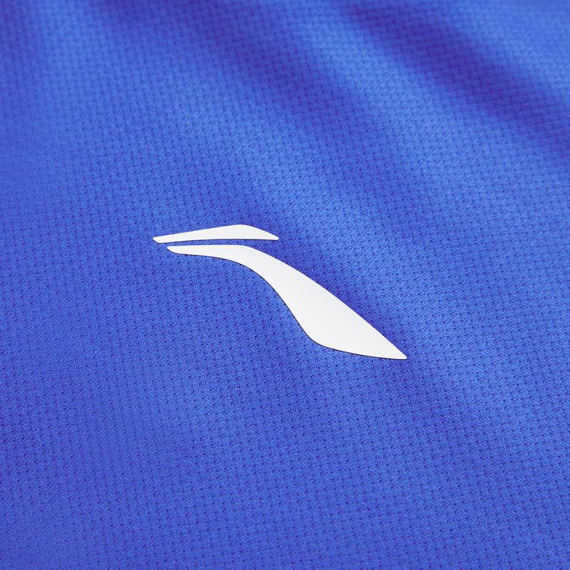 Seria Tenisa Stołowego Li Ning Miękki Wygodny Oddychający Sportowy Pulower Koszulka z Krótkim Rękawem Unisex Top Jasnoniebieski AATT077-1