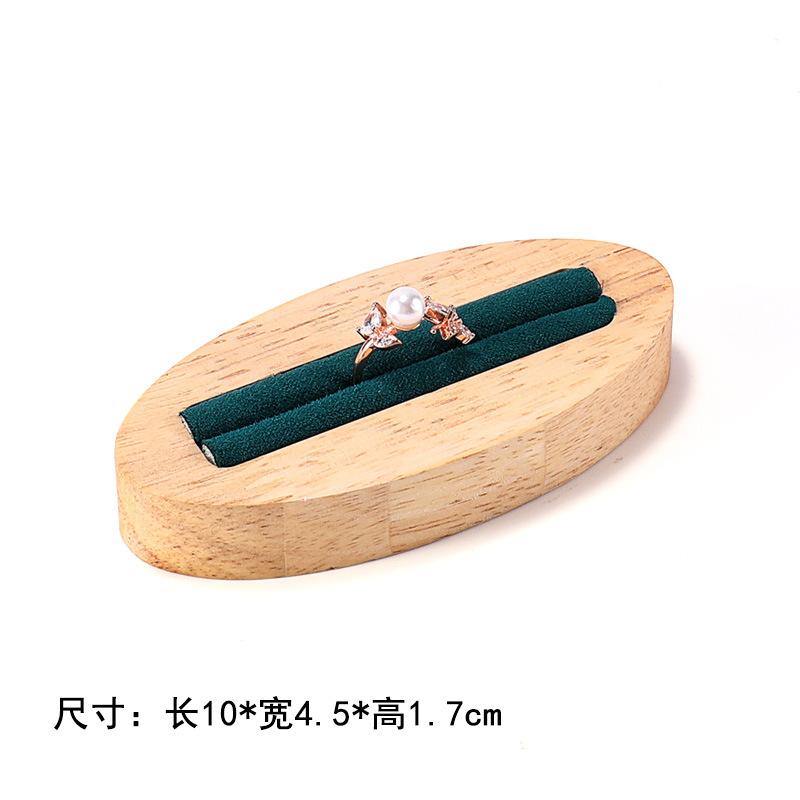 

Подставка для колец из цельного дерева, овальная, для пары колец, стойка для ювелирных изделий, реквизит для демонстрации ювелирных изделий, шкатулки и упаковка для ювелирных изделий