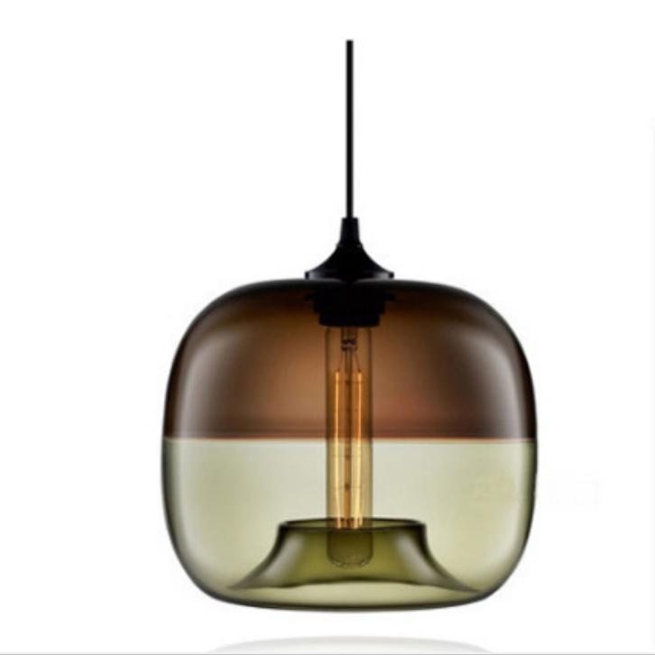 Moderní severské umění barevné závěsné skleněné závěsné lampy svítidla E27 LED pro kuchyňskou restauraci