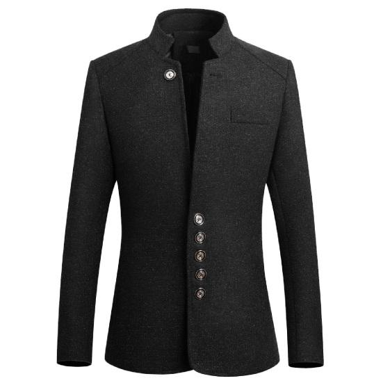 Mantel Stehkragen Ultraweiches Polyester Business Blazer Mantel für Geschäft