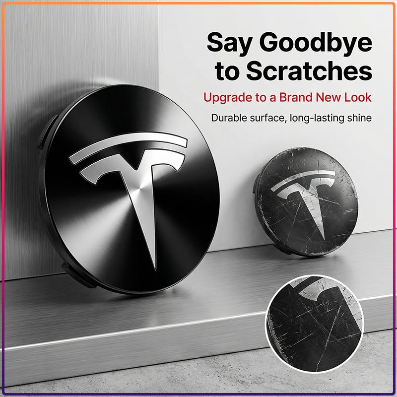 4Pcs 56MM Car Emblem Wheel Center Hub Cap Covers Auto Rim Cover For Tesla Model S Model X Model Y Model 3 Roadster SpaceX Accessory