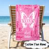 Personalisierter Name Dein Name Kunst Design Mikrofaser Strandtuch Super Weich & Saugfähig für Bad, Strand, Reisen Badezeit Zubehör, Fan Geschenke