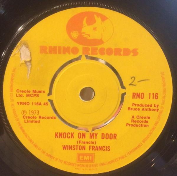 7inch Record WINSTON FRANCIS - Knock On My Door / Follow Your Star RNO116 RHINO 1973 UK Reggae, Ska & Dub Used