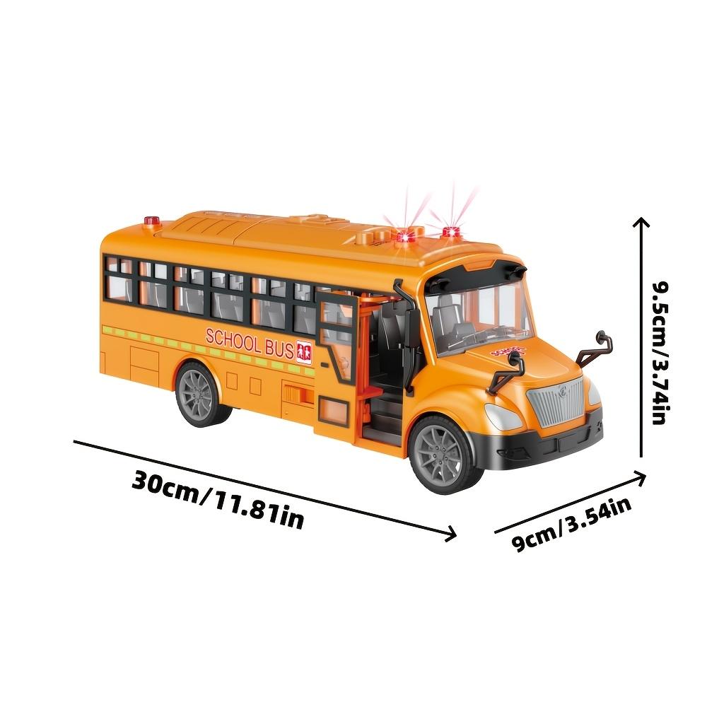Kids Simulation Large School Bus Inertial Toys Lighting Car Model Interactive Educational Toys for Kids Birthday Christmas Gift