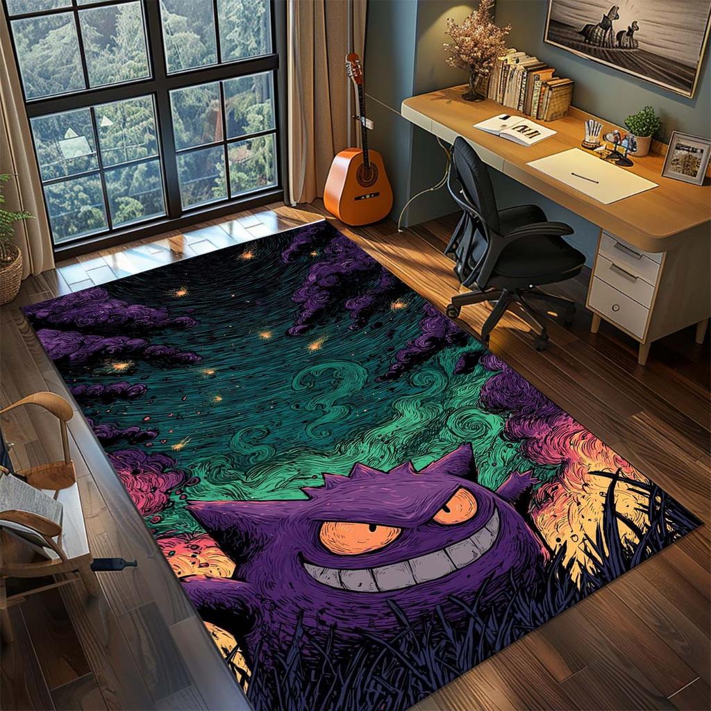 Pokemon Anime Rug Carpet Large Area Rug Non Slip Washable Floor Mat Gamer Room Bedroom Home Decor -QJY