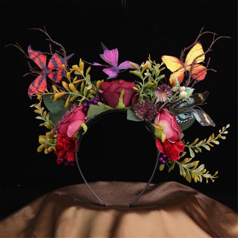 Butterfly Headband Fascinator Hat Monarchs Butterfly Headband Crowns Teas Party Halloween Costume Headpiece for Womens