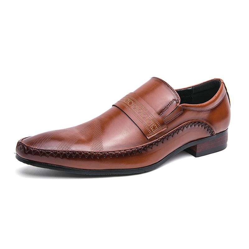 Elegant Men's Formal Shoes Pointed Toe Luxury Man Dress Shoes Slip-on Leather Business Wear Shoes Men Zapatos De Vestir Hombre