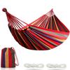 Tragbare Canvas Camping Hängematte Outdoor Hängendes Bett Schaukelstuhl für Garten Terrasse Hinterhof 260x80cm