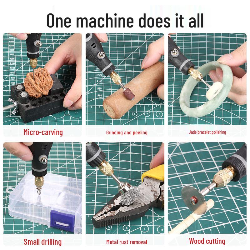 Wireless Mini Electric Grinder: Rechargeable Lithium Battery Handheld Tool for Grinding, Drilling, Engraving & Polishing