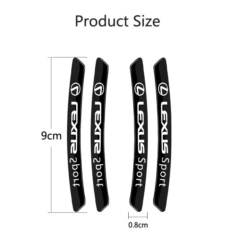 AABGB1 4Pcs Car Styling Wheel Hub Stickers Decoration Strip For Lexus ES RX NX LS UX LM LX GX LC RZ IS250 RX350 LS500 LX600 NX260 CT200