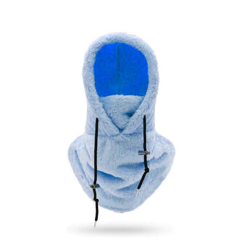 Windproof Plush Sherpa Hood Thickened Ski Mask Hat Fashion Face Cover Cap Outdoor Sports