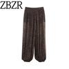 Zbzr New Spring and Autumn Women's Clothing Fashion Wind Fashion Elegant Animal Pattern Print Bloomers 8566065 051