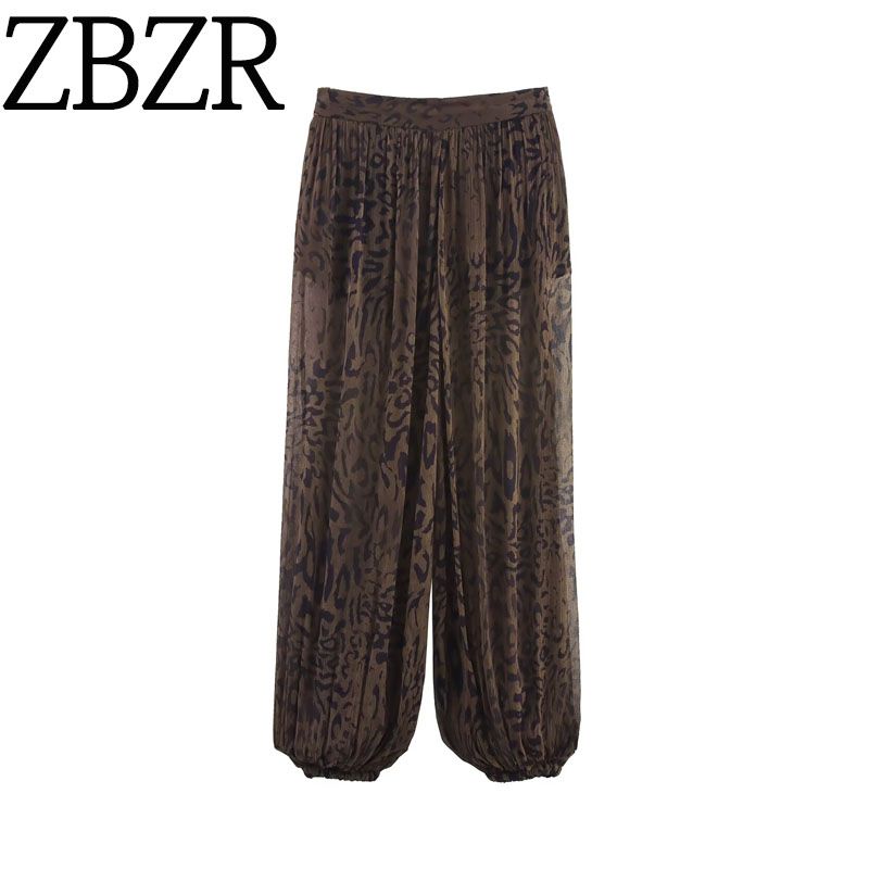Zbzr New Spring and Autumn Women's Clothing Fashion Wind Fashion Elegant Animal Pattern Print Bloomers 8566065 051