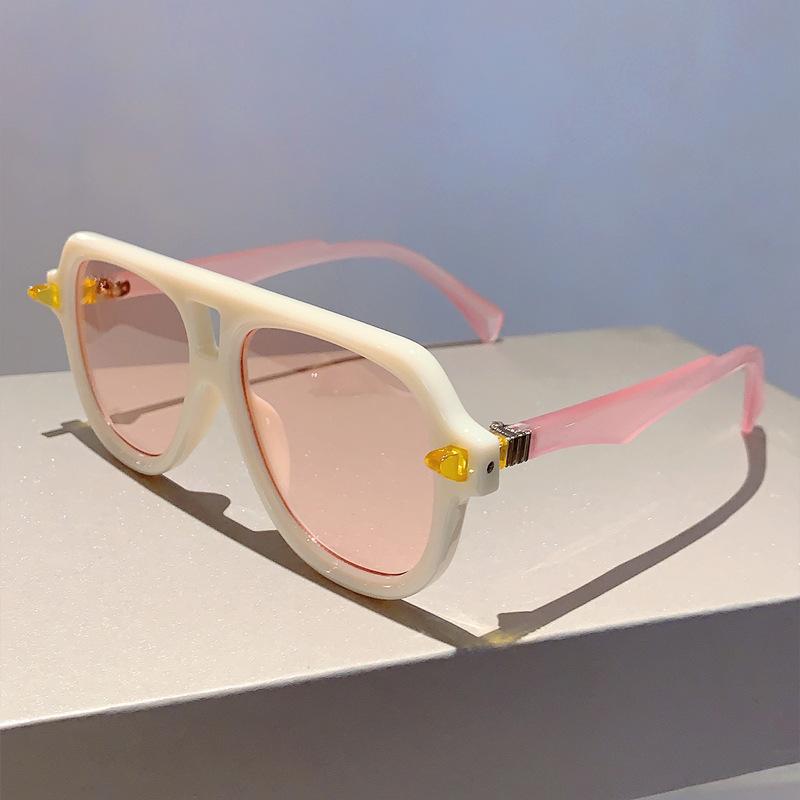 Vintage Brand Designer Double Bridge Pilot Sunglasses Women For Men Luxury Fashion Sun Glasses Punk Luxury Big Frame Shade Uv400