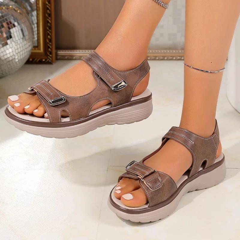 2025 Summer Hot Sale Women's Sandals Outdoor Casual Open Toe Sandals for Plus Size Comfortable Daily High Quality Shoes Zapatos