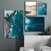 Coastline Blue Ocean Wall Poster Print Sea Reef Nordic Canvas Painting Landscape Modern Home Picture Decoration Living Room Art
