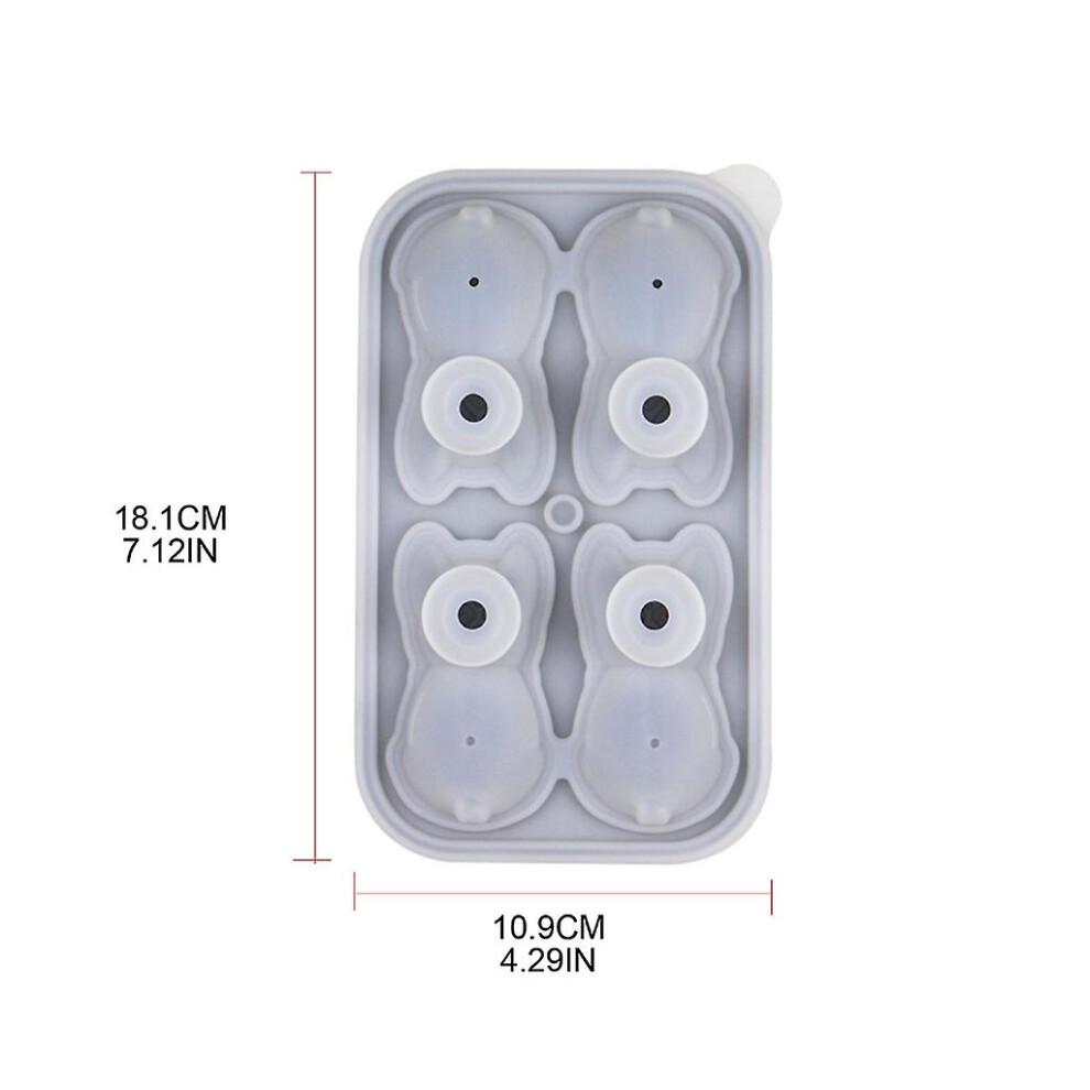 (Blue) Bulldog Ice Cube Tray Bulldog Shaped Ice Cube Mold Silicone Ice Cube Tray