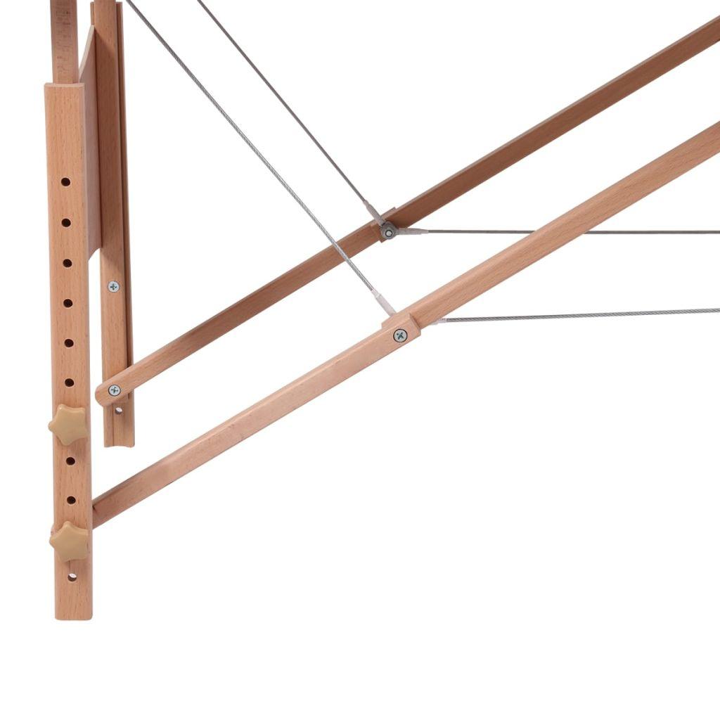 

Черный складной массажный стол 2 зоны с деревянной рамой