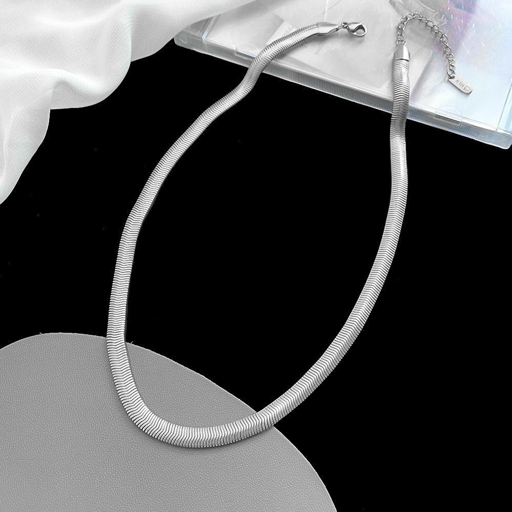 316L Stainless Steel Thick Snake Bone Necklace For Women Punk Hip Hop 2023 Trend Party Gift Fashion  collier