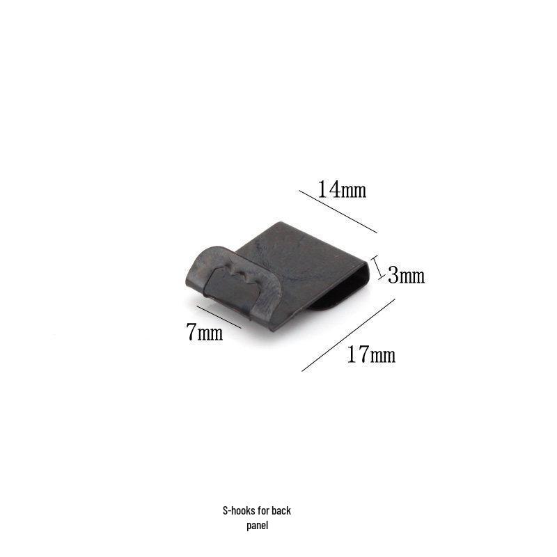 

Black S-Shaped Hidden Photo Frame Hook, Thickened Back Panel Clip, Tiger Buckle for Car Sunshade Curtains