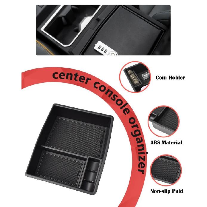 Center Console Tray for Toyota Tacoma 2024 Armrest Box Storage Car Center Console ABS Accessories Car Storage Ert Organizer