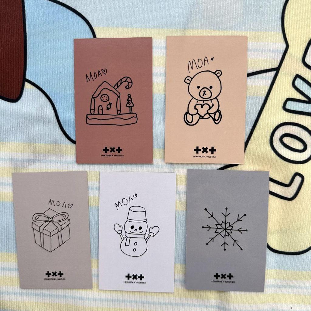 [USED] TXT SBS Limited Edition Korean Gayo Daejun Trading Cards (5 Cards)