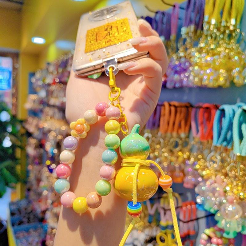 Geometric Gourd Keychain Resin Car Key Holder Gift For Kids And Friends