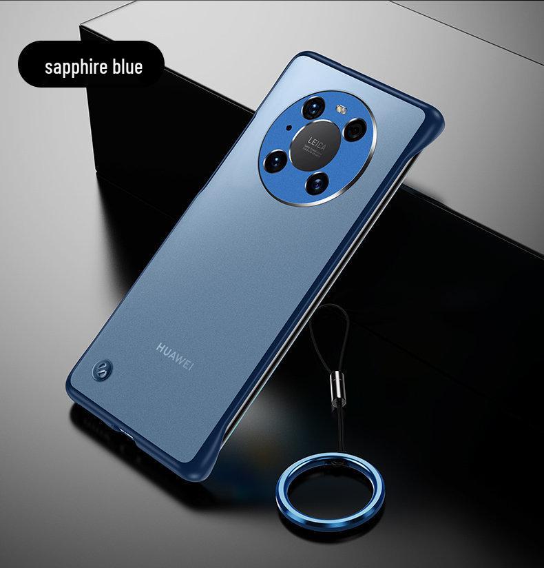 Huawei Mate50Pro P60 Frosted Clear Metal Lens Frame Protective Case