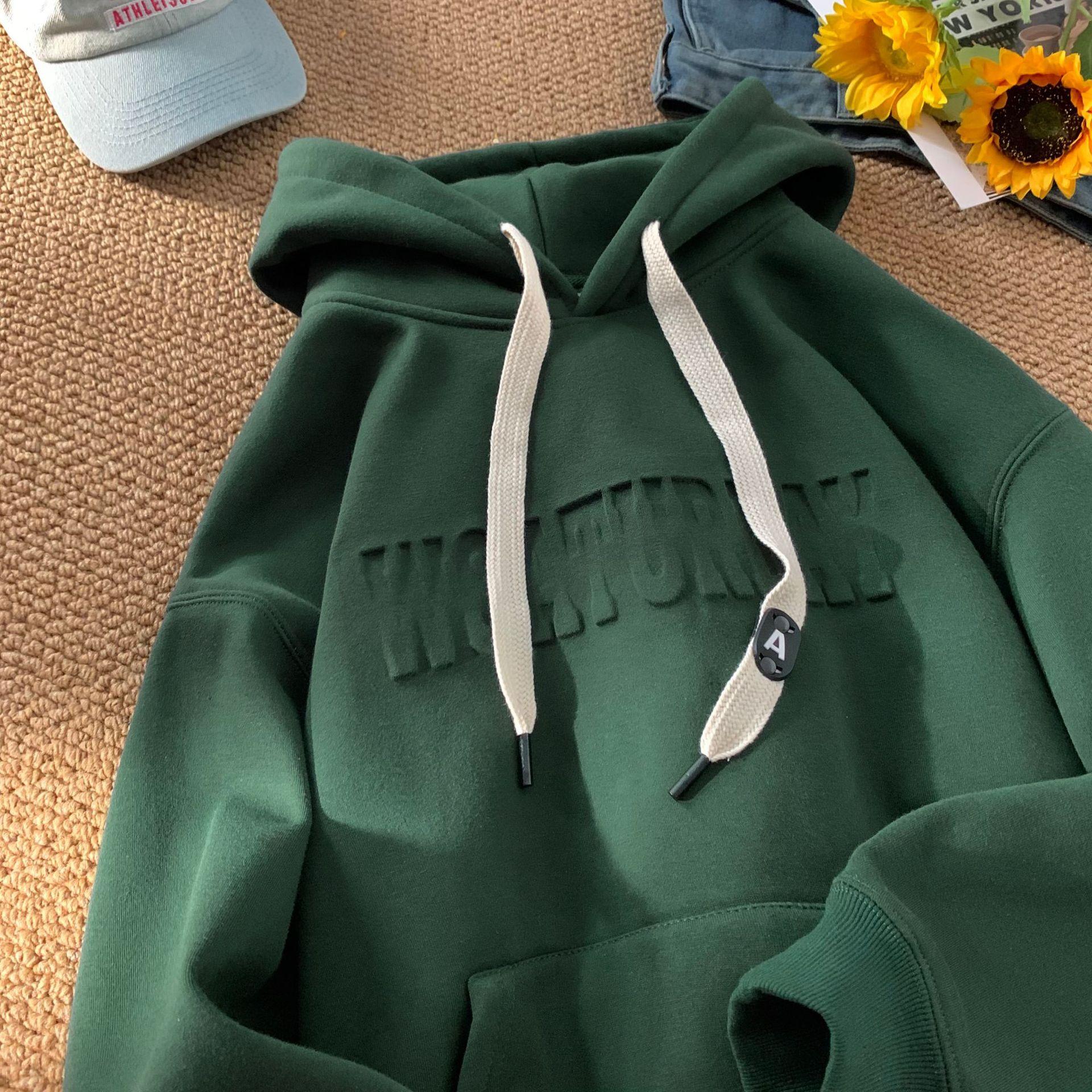 Свитер с капюшоном мужской весенний свободный повседневный спортивный свитер для пары — фото 4