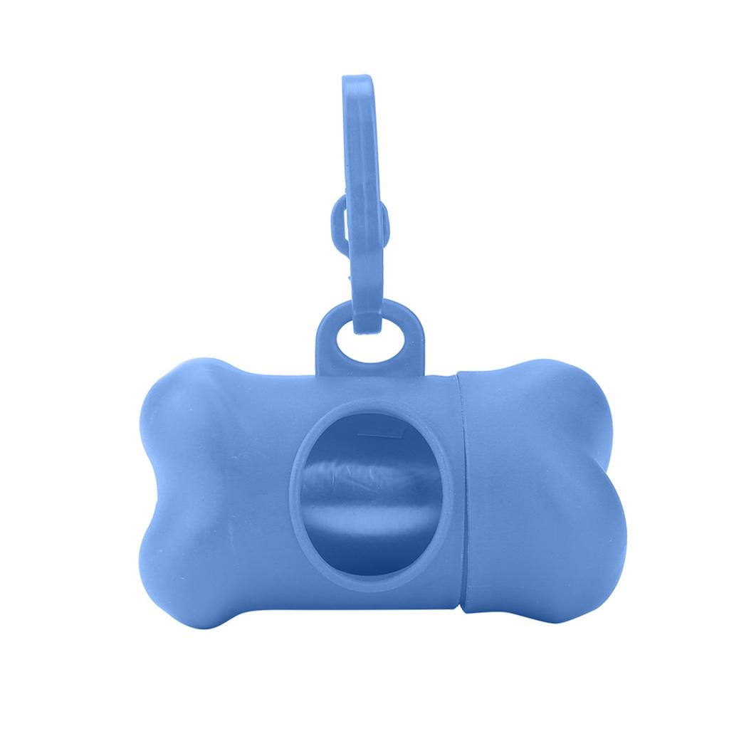 20 Rolls Pet Dog Plastic Clean Trash Waste Bags with Bone Shape Bag Dispenser Holder (Black)