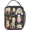 Cute Sloth Insulated Lunch Bag Thermal Lunch Box Tote Cooler Reusable Lunch Pail Outdoors Bento Meal Bag for Women Men