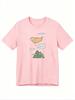 CartoonPrinted ShortSleeve Otter TShirt with Korean Print Perfect for Summer 2026 New Unisexs Clothing Womens Clothing T Shirt