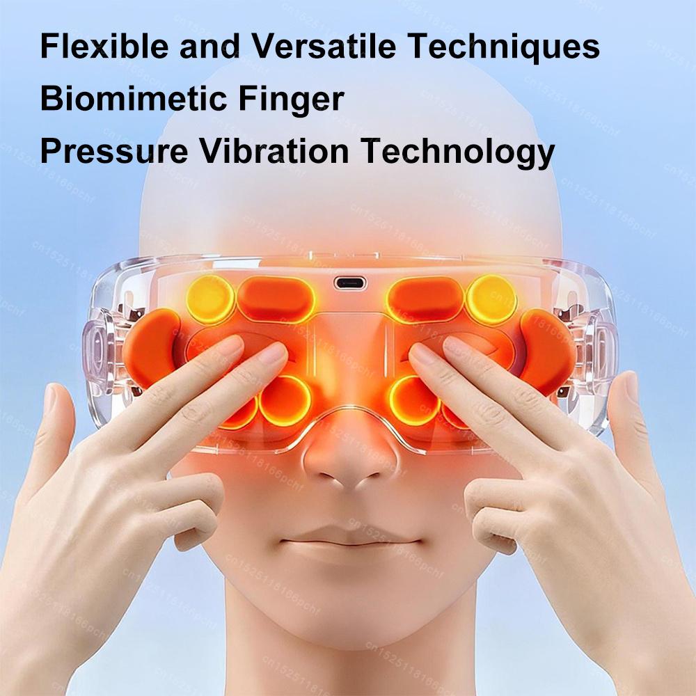 New Intelligence Electric Eye Massager Device for Warm Points Vibration Massager Soothing Relief Fatigue Dry Eyes Acupressure Relaxation Sleep Improve