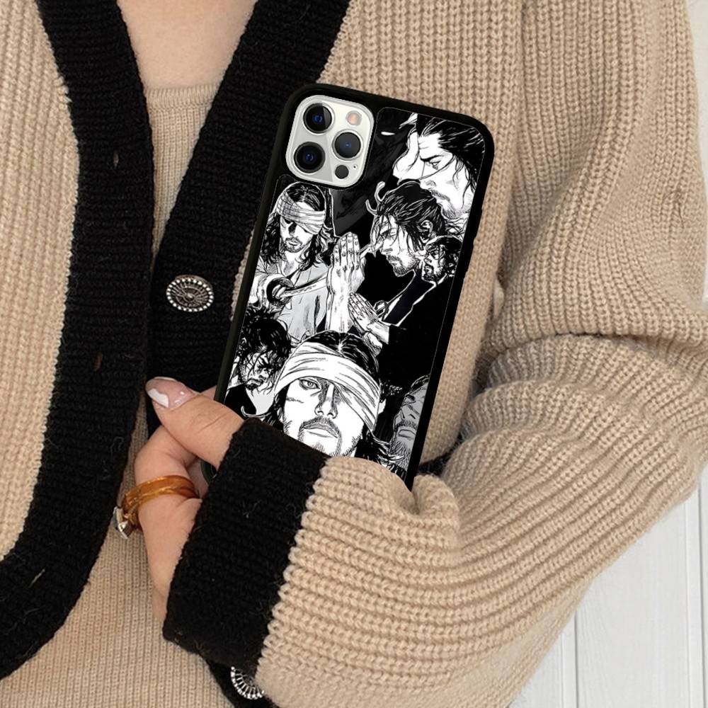 

Anime Vagabond PC+TPU Protective Phone Case For IPhone 17 16 Pro Max 15 Plus 14 13 12 11 Cover iPhone 15