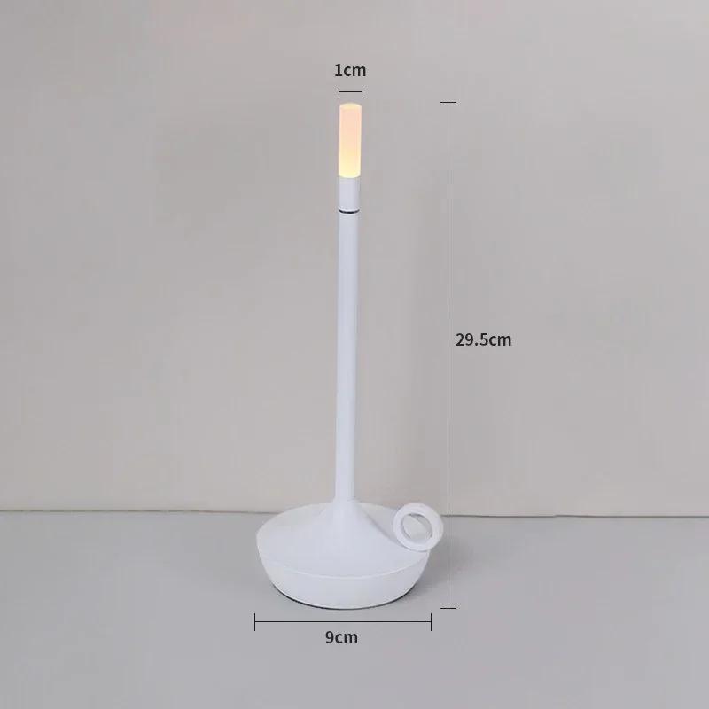 LED Candlelight Camper Table Lamp Rechargeable Touch Night light For Home Descoration Dinner Creative Atmosphere Desk lamp