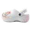 Crocs Classic Platform Clog EVA Pink Rabbit Rise Beach Travel Versatile Fashion Clogs for Men and Women White Pink