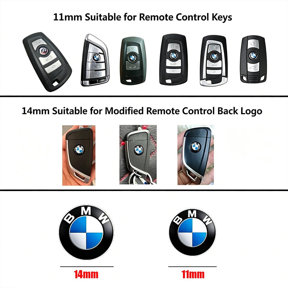 BBIL9 11/14MM 3D Badges Car Key Shell Stickers Remote Control Decal for BMW F32 E60 E46 E90 E91 E92 E93 E87 F01 F20 F30 G80 G06 G07 M5