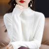 Half Turtleneck Sweater Thickened Knitted Sweater for Women In Autumn and Winter Solid-colored Top and Loose Warm Pullover