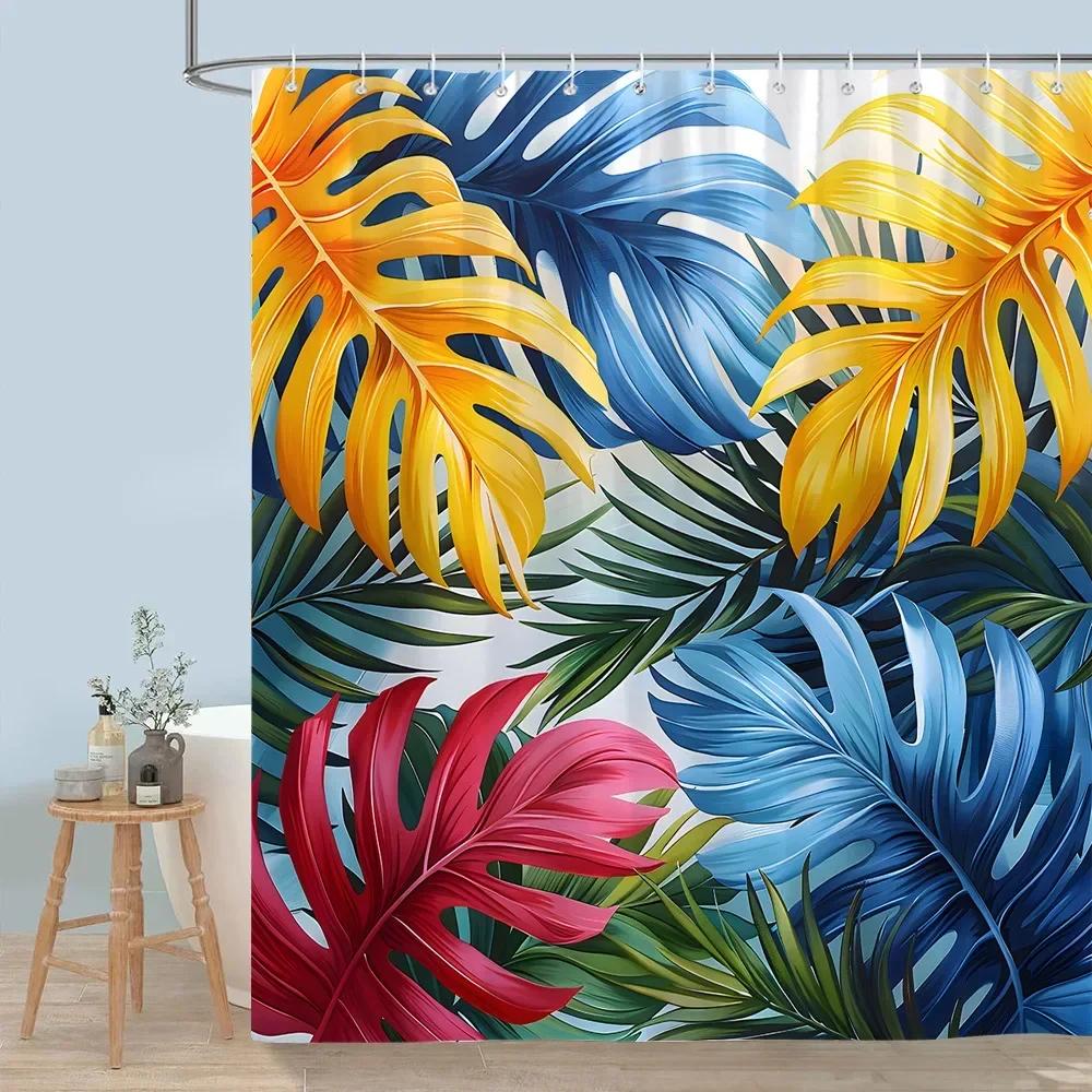 ~O~Pretty Floral Shower Curtain Blooming Flower Butterfly Lotus Polyester Fabric Home Shower Curtains Bathroom Decor With Hooks