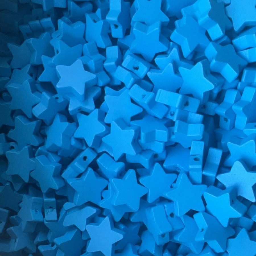 Cross-border Original 20MM Wood Star Beads for DIY Jewelry and Children's Crafts