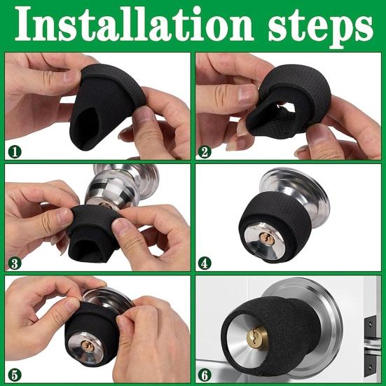 Dörrhandtagsskydd Sommar Vinter Halkfritt Antistatiskt Skållningsskydd Hemmakontor Sovrum Badrum Dörrhandtagsskyddshylsa