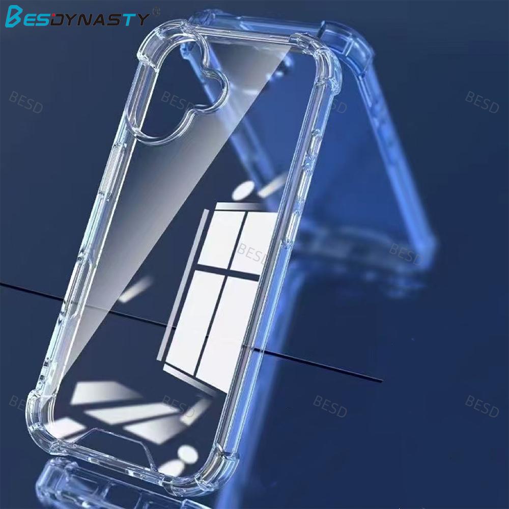 Hybrid Hard Acrylic Clear Case for iPhone 17 17 Air 17 Pro Max 16 15 14 13 12 11 ProMax Airbag Shockproof Transparent Back Cover
