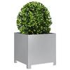 VidaXL Jardinière 40x40x40 cm acier inoxydable, planteur, jardinière de patio, bac à fleurs, jardinière d'extérieur 851209