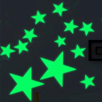 12Pcs Luminous Glow In Dark Stars Wall Sticker Home Bedroom Dormitory Decor